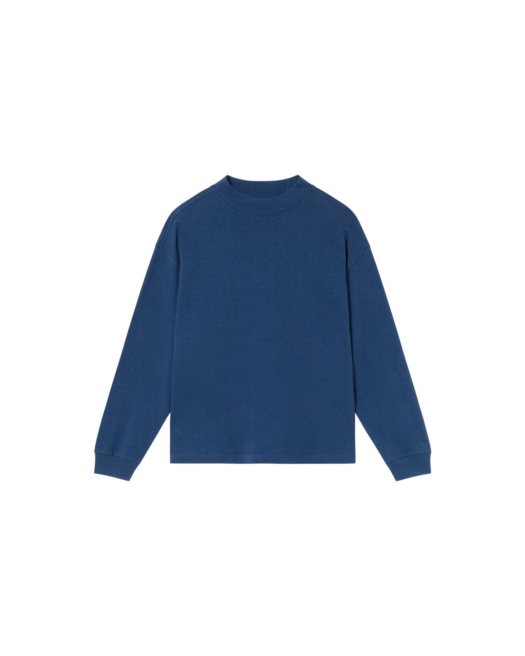 Blue hemp thick T-shirt Freire sustainable - silhouette 1