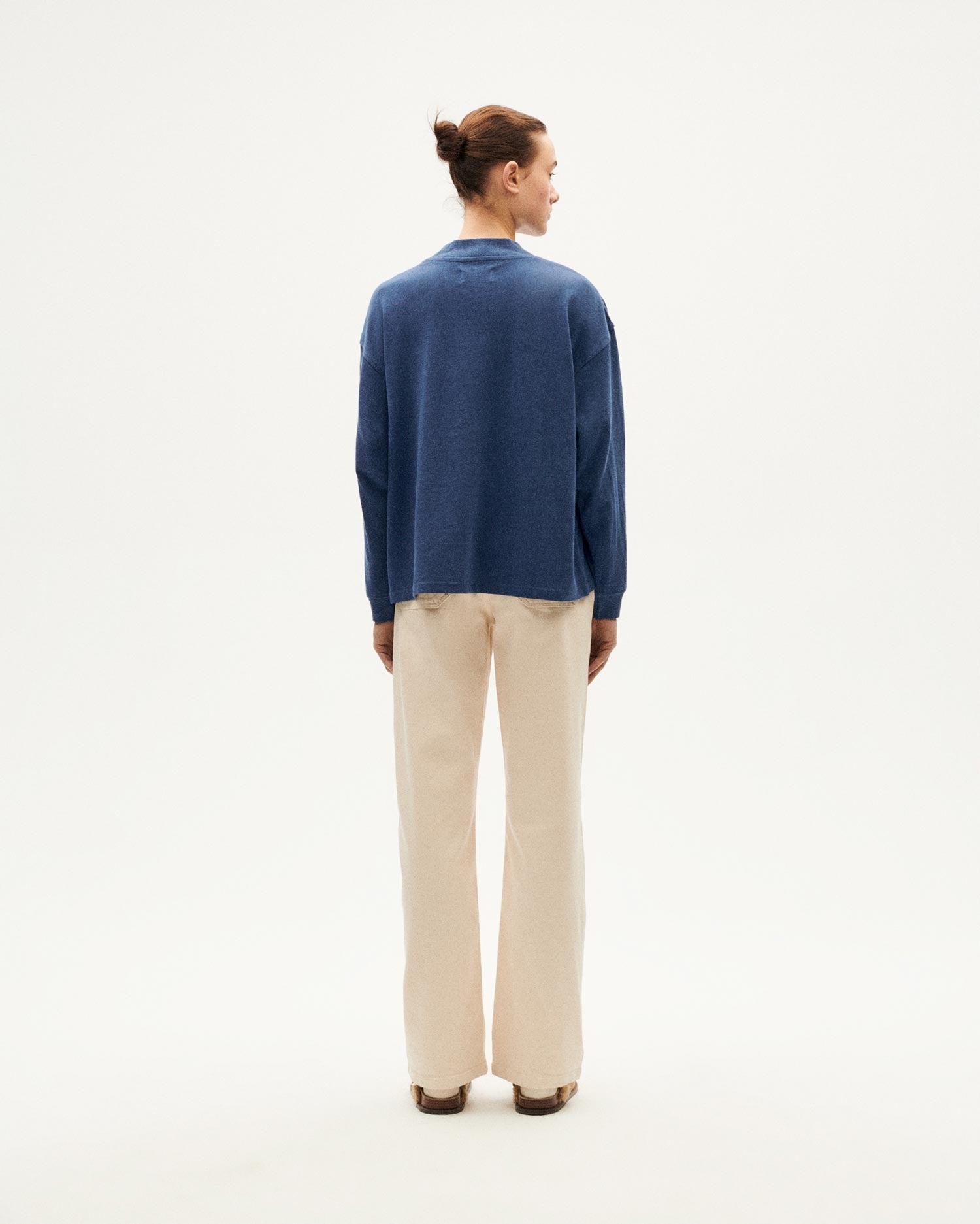 Blue hemp thick T-shirt Freire sustainable-4