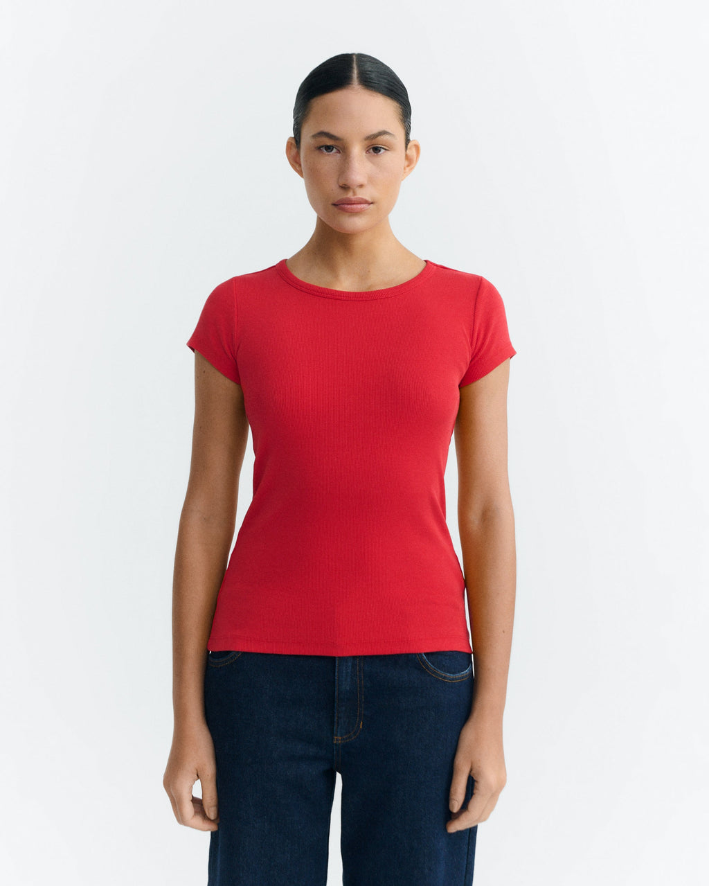 Mirna-R sostenible slim red t-shirt - 2