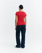 Mirna-R sostenible slim red t-shirt - 4
