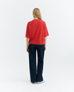 Camiseta oversize roja cáñamo Lena sostenible - 5