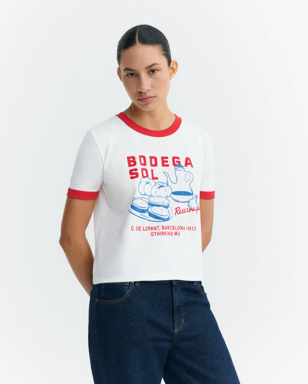 Zowie R sustainable red bodega sun contrast T-shirt - 2