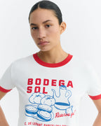 Sustainable red bodega sol contrast Zowie R T-shirt - 3