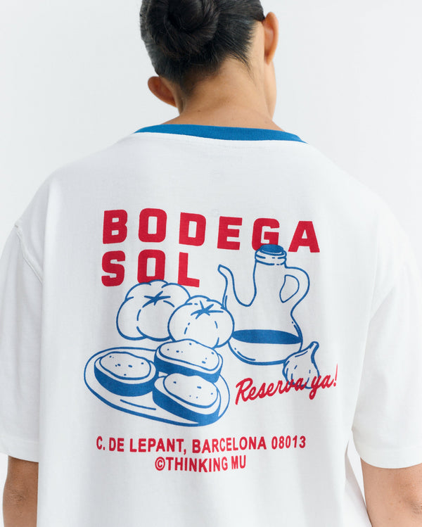 Camiseta contrast azul bodega sol Lucia sostenible - 2