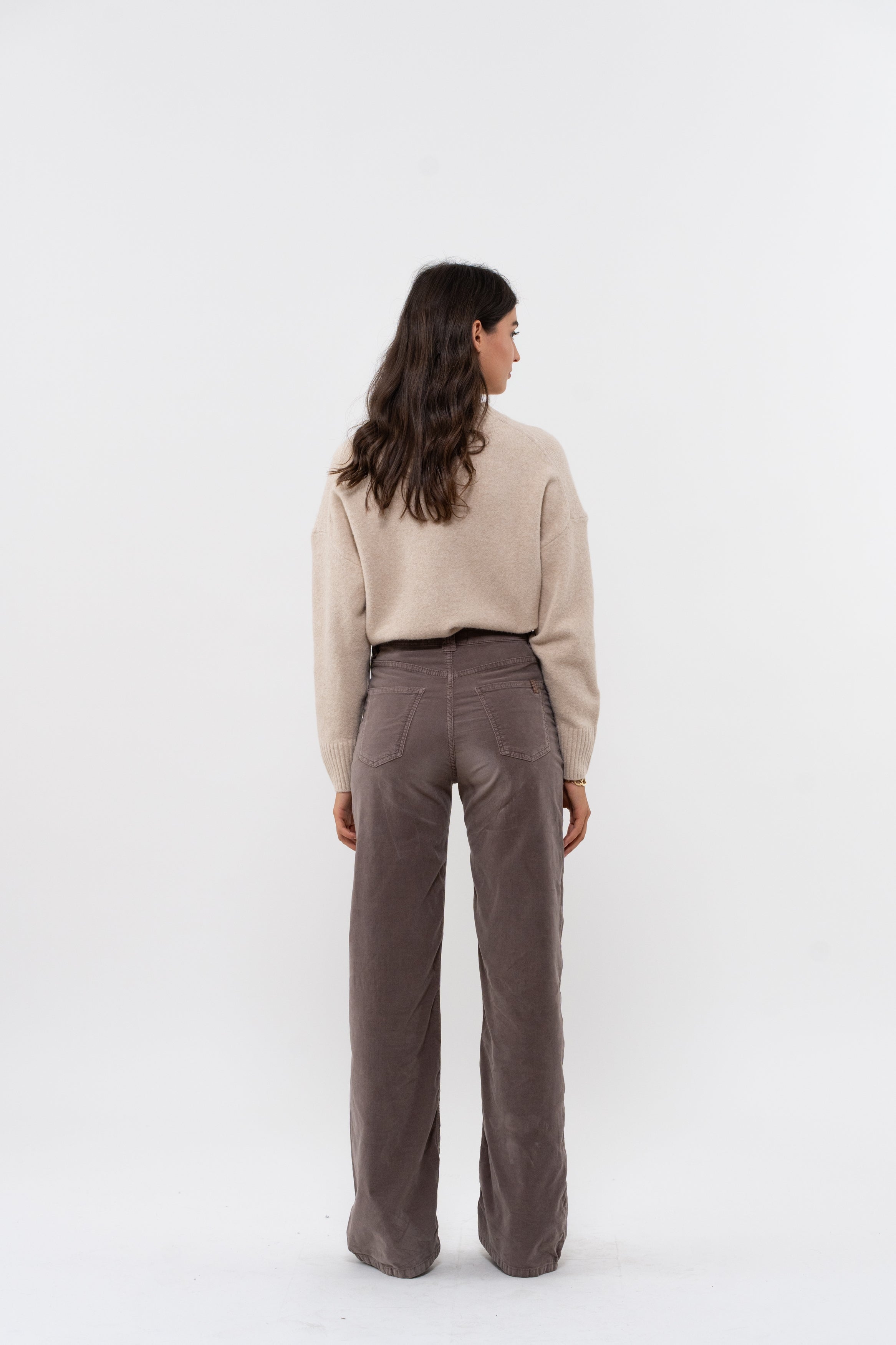 Pantalón Flare Scille Smooth - Taupe - Mujer
