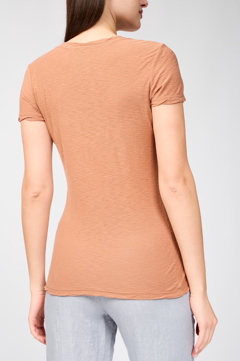 James Perse - T-Shirt Décontracté Avec Bordure Inversée - Muscade - Femme
