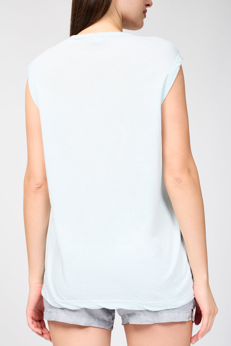 James Perse - Débardeur Crepe Jsy Muscle - Ocean Spray - Femme