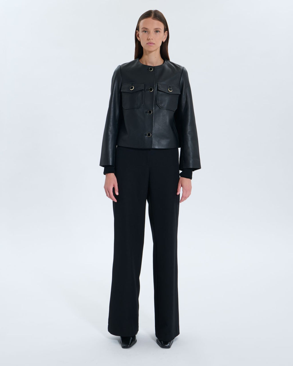 Volia black leather jacket_4