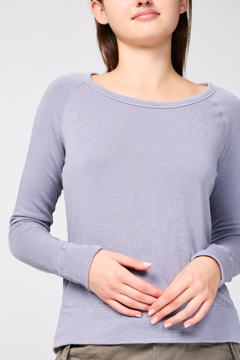 Classic L/S Raglan Sweatshirt - Soft Lavendar Pigment - Femme