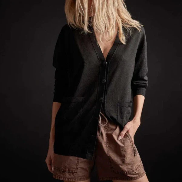 James Perse - Button Up Cardigan - Black - Femme