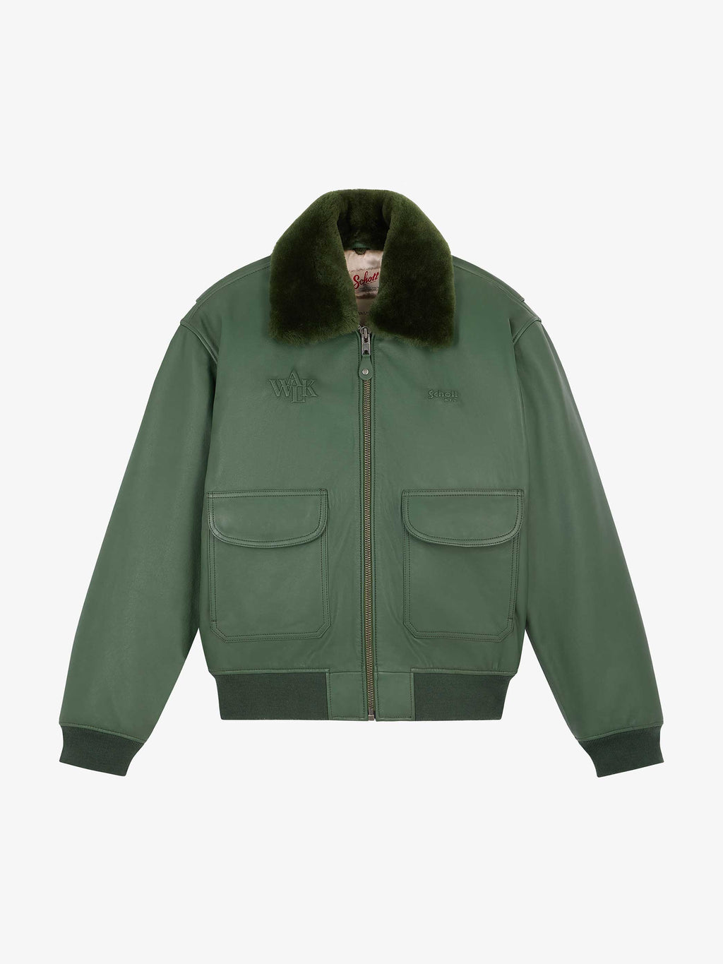 Walk In Paris X Schott Nyc ® - La Flight Jacket Verte