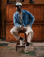 Adrien Low-Top Trainers - Khaki Ecru Grey - Men