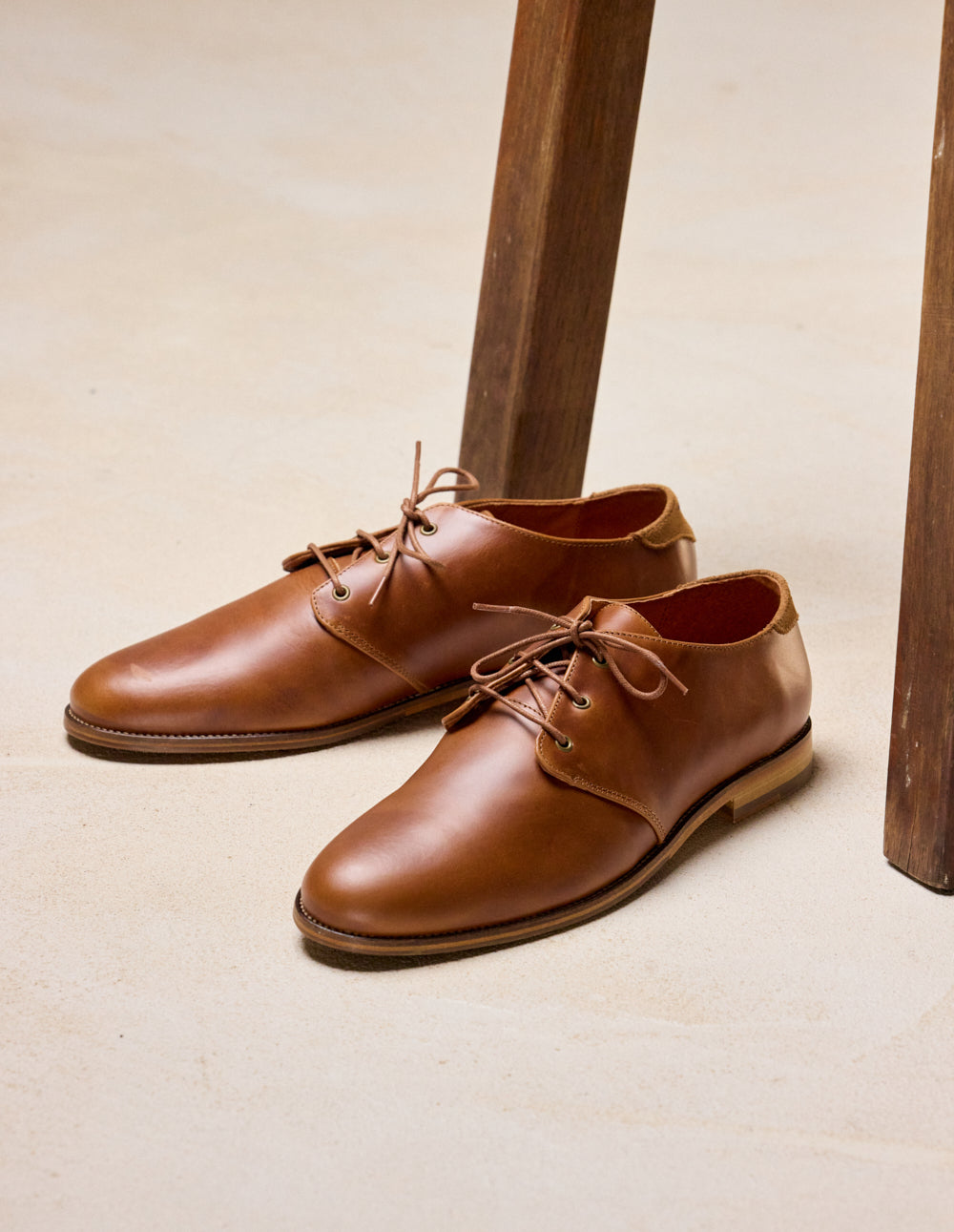 Derbies Alphonse - Cuir Pull-Up Miel - Homme