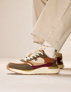 Anael Low Sneakers - Khaki Hazelnut Ecru