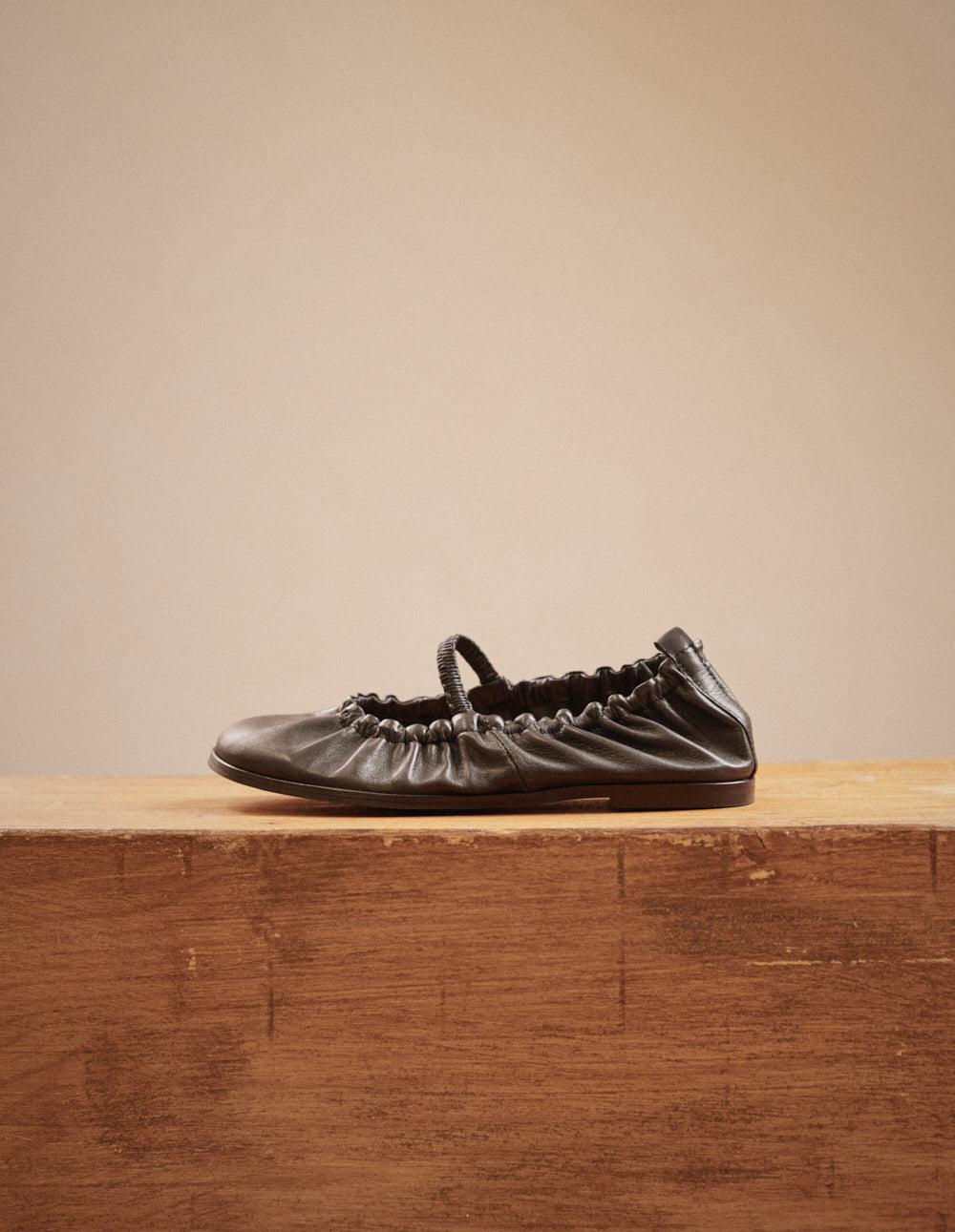 Miluna Ballerina Flats - Black Leather