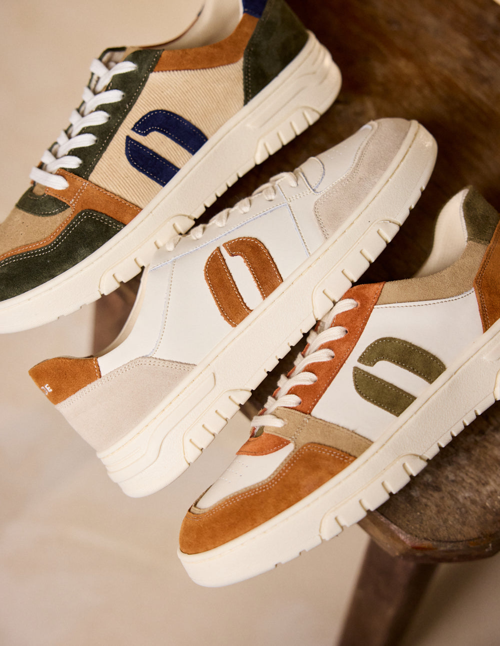 Zapatillas bajas Nino - Verde Marrón Beige