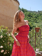 Casiopea Orange Linen Dress