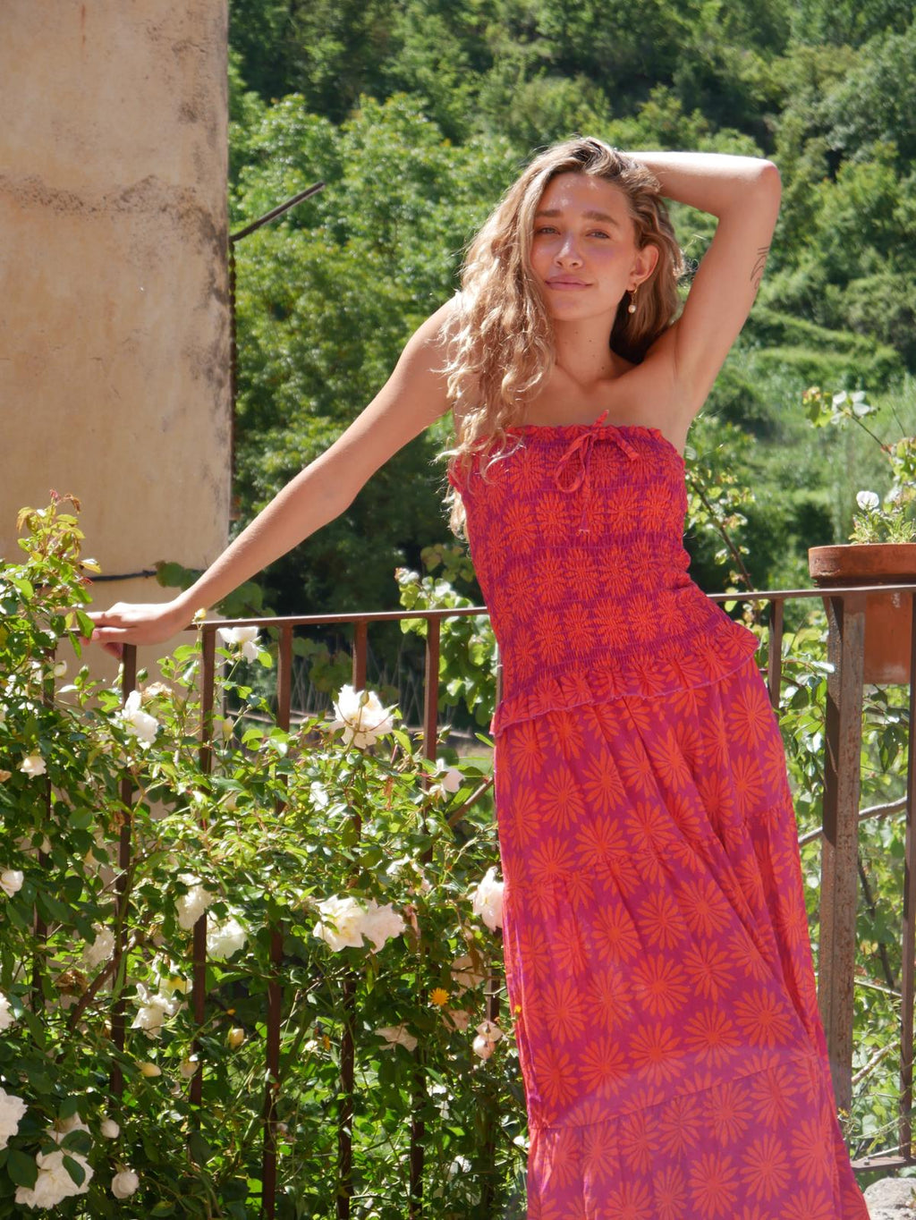 Casiopea Orange Linen Dress