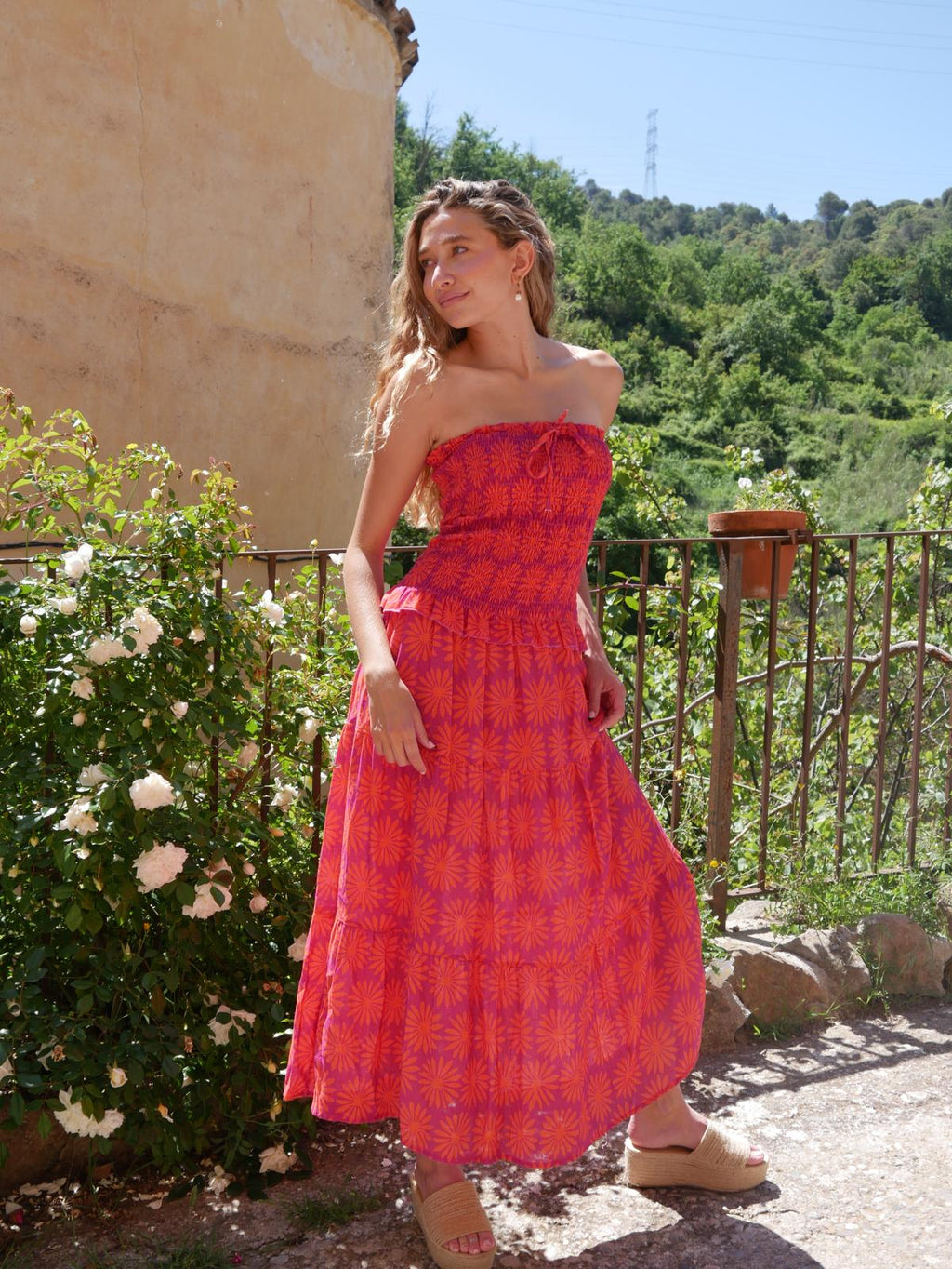 Casiopea Orange Linen Dress