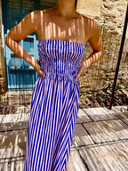 Emily Blue and Pink Striped Dress