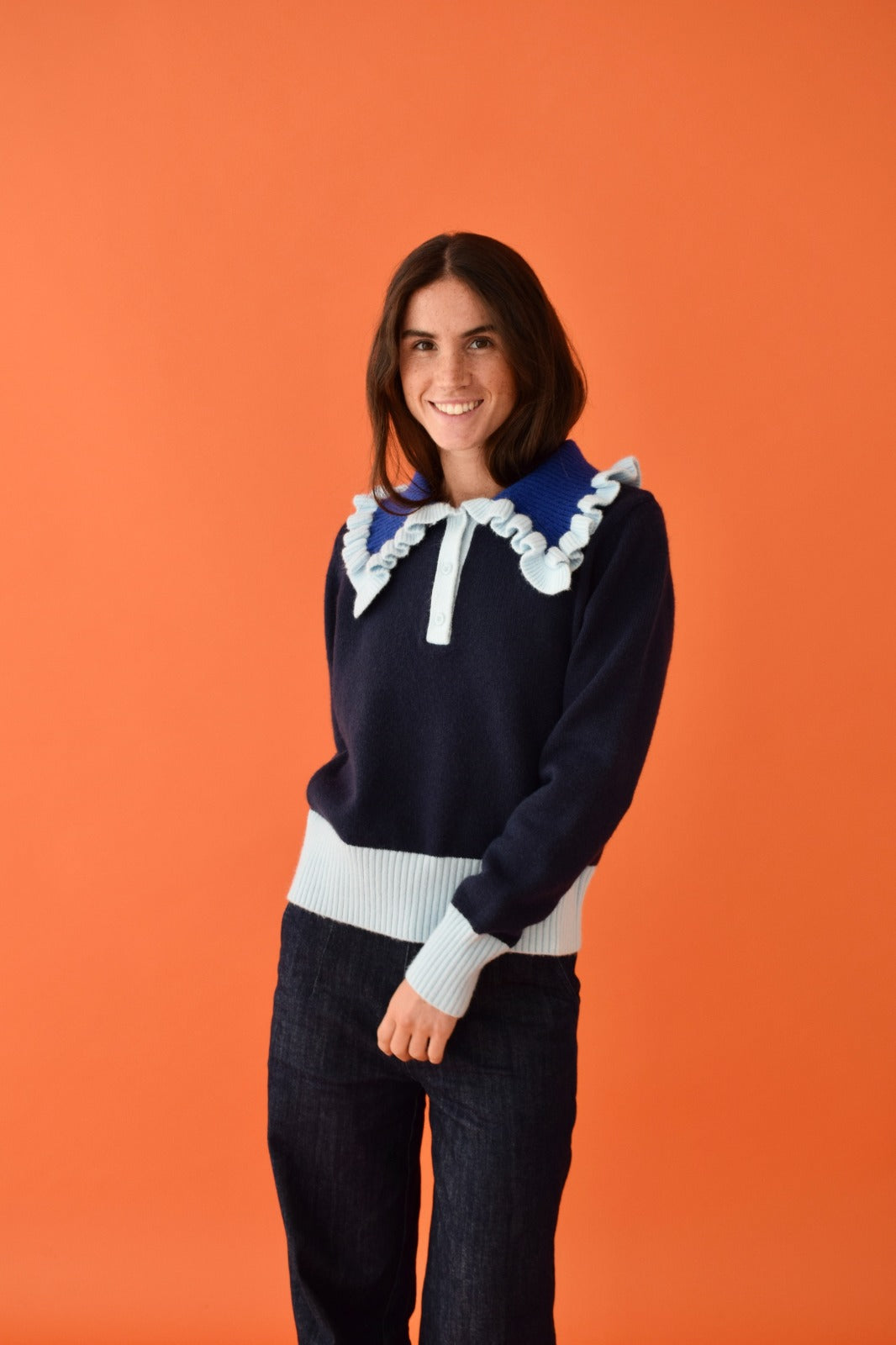 Sophie Marine Jersey Sweater