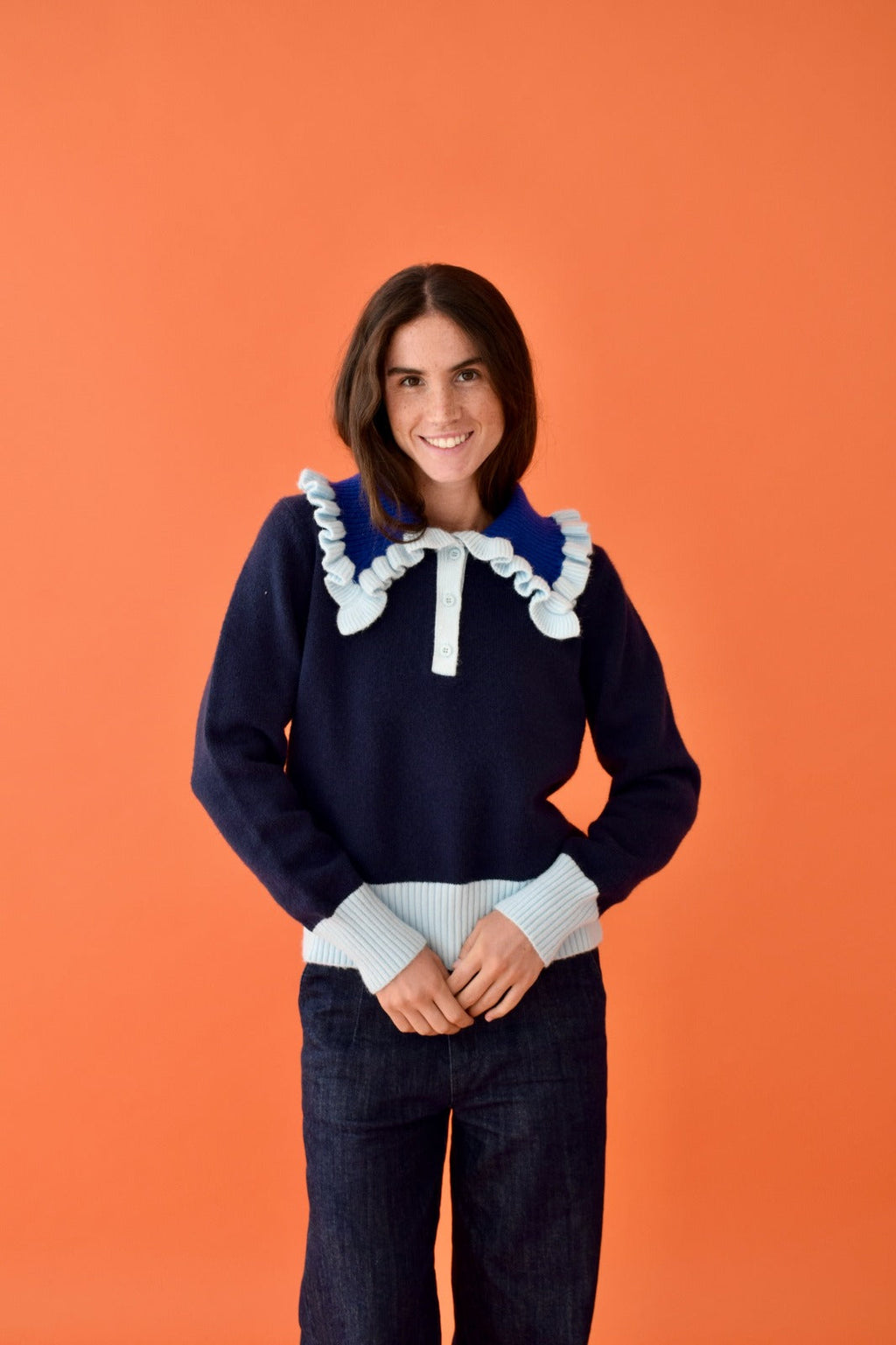 Sophie Marine Jersey Sweater