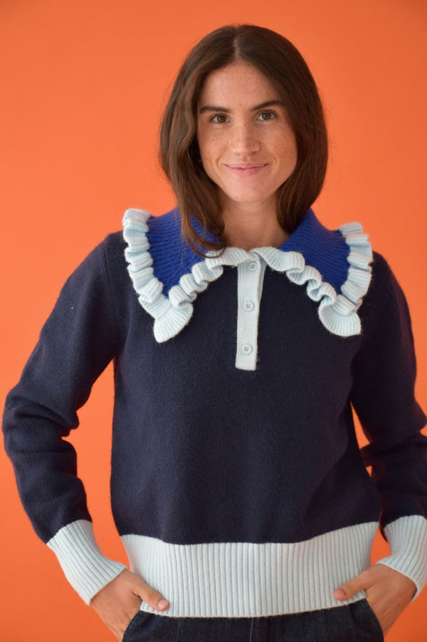 Sophie Marine Jersey Sweater