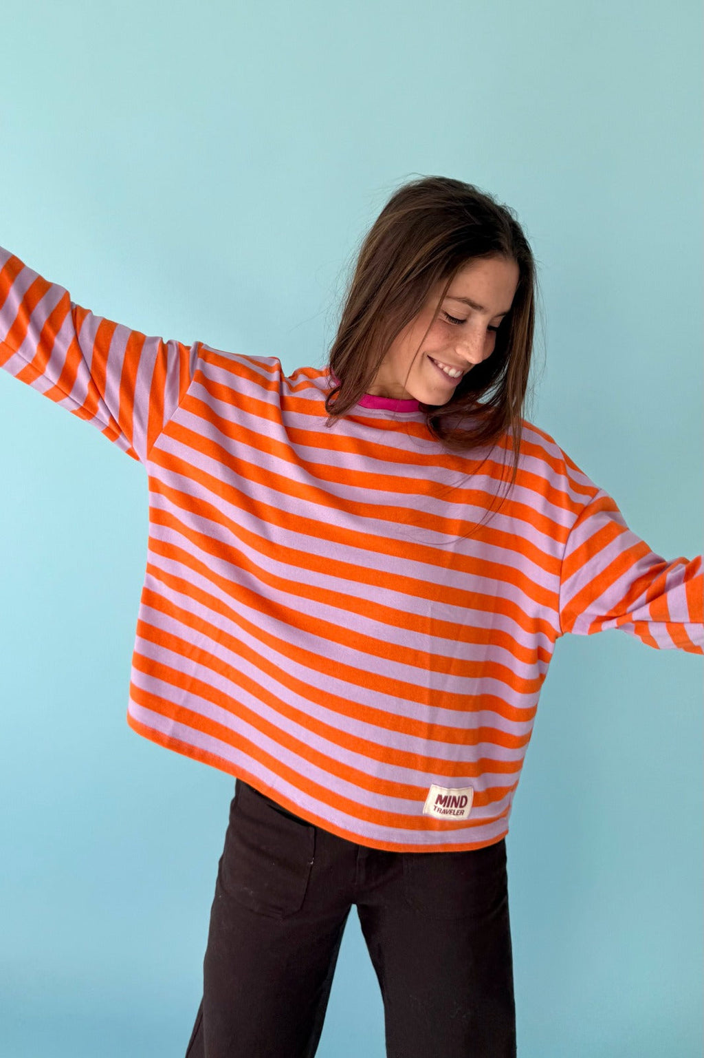 T-Shirt Núria Lavande Et Orange