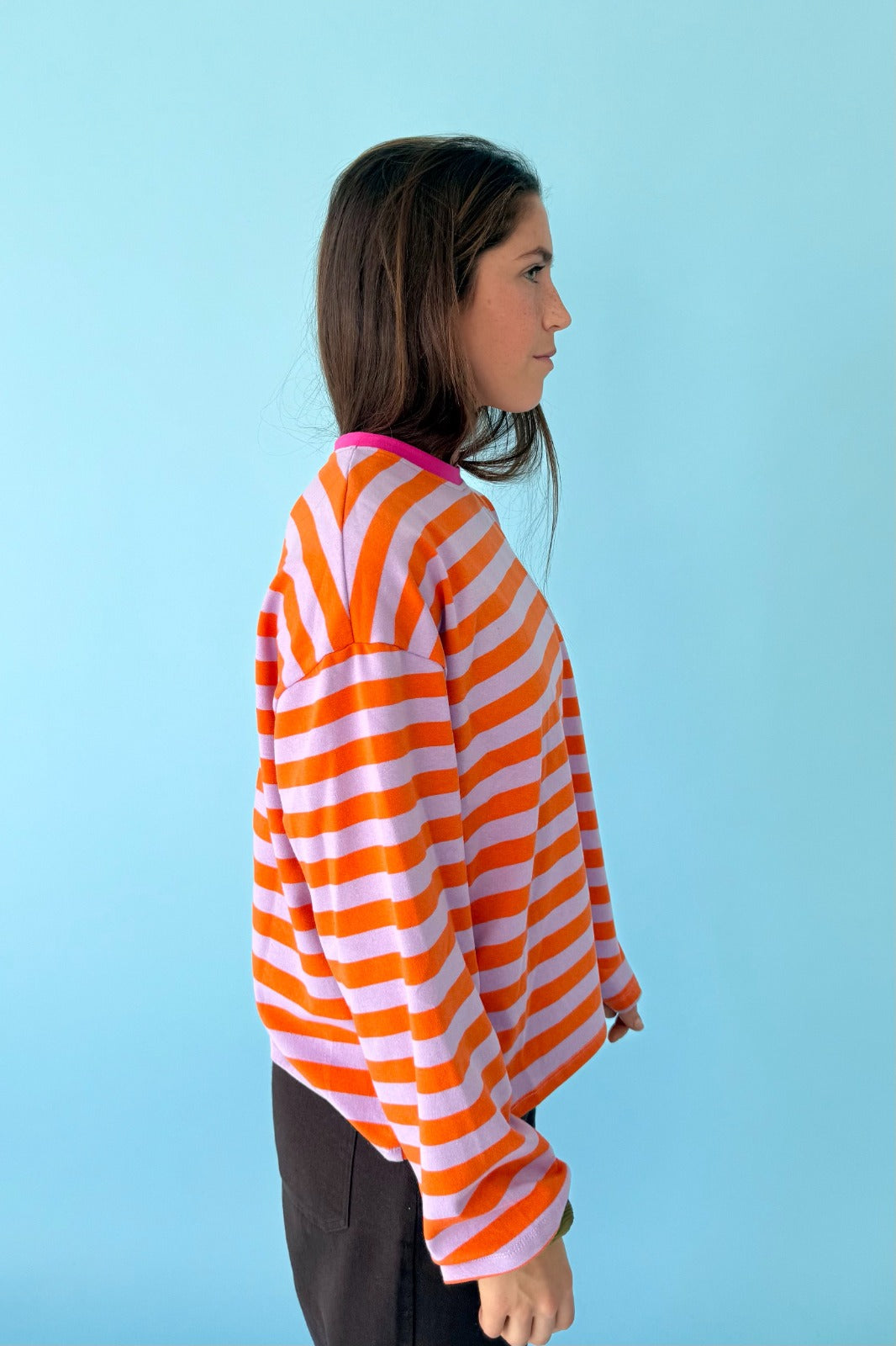 T-Shirt Núria Lavande Et Orange