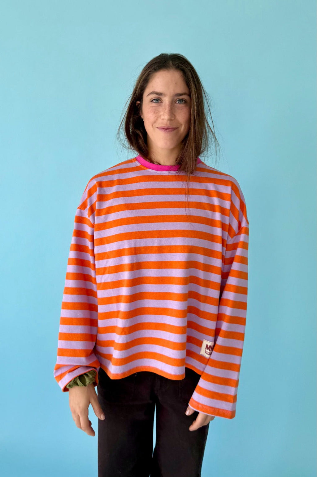 T-Shirt Núria Lavande Et Orange