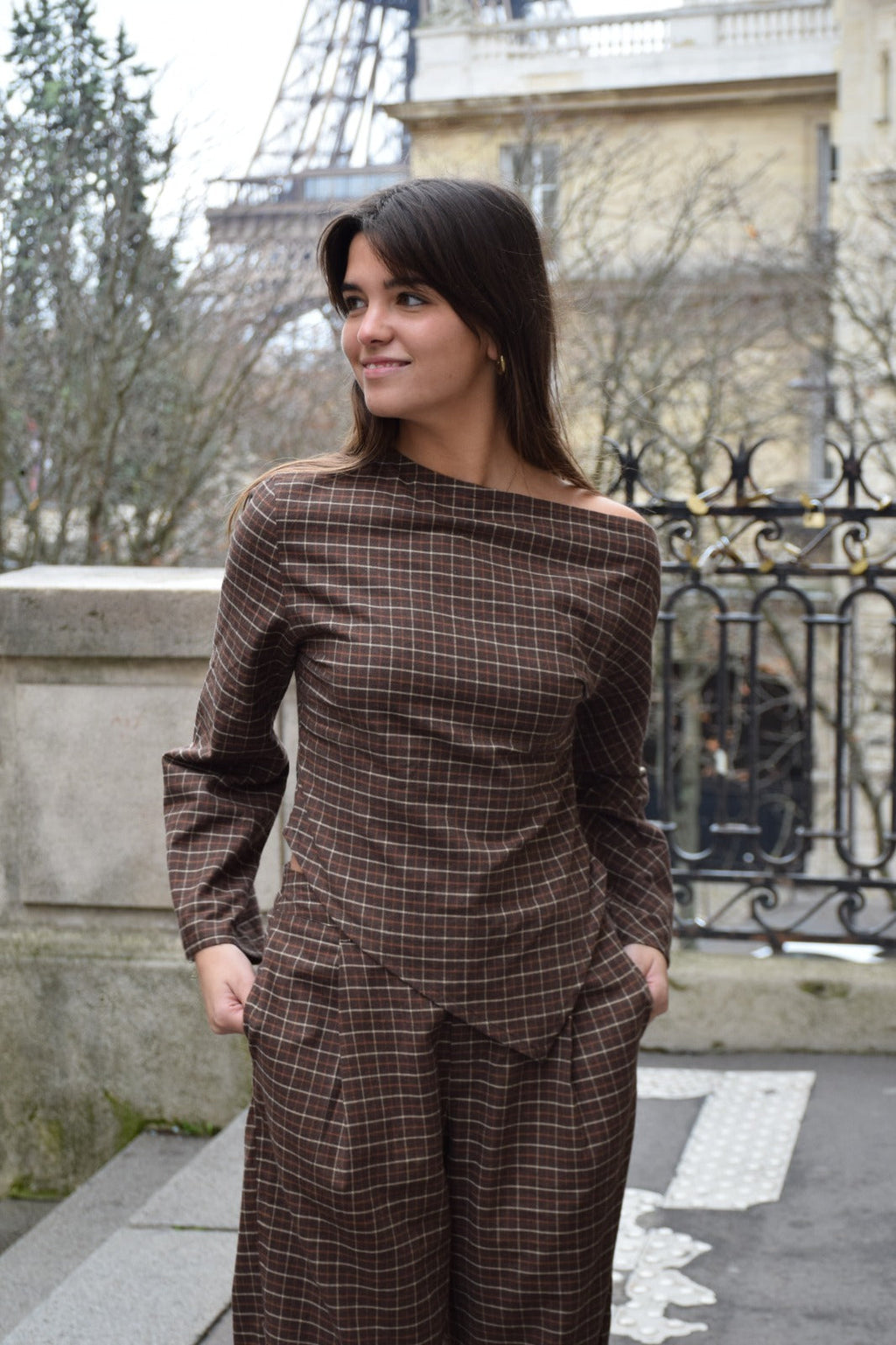 Chemise Top Alia Marron