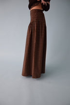 Jupe Beth Carreaux Marron