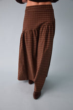 Jupe Beth Carreaux Marron