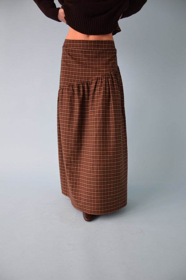 Beth Brown Check Skirt