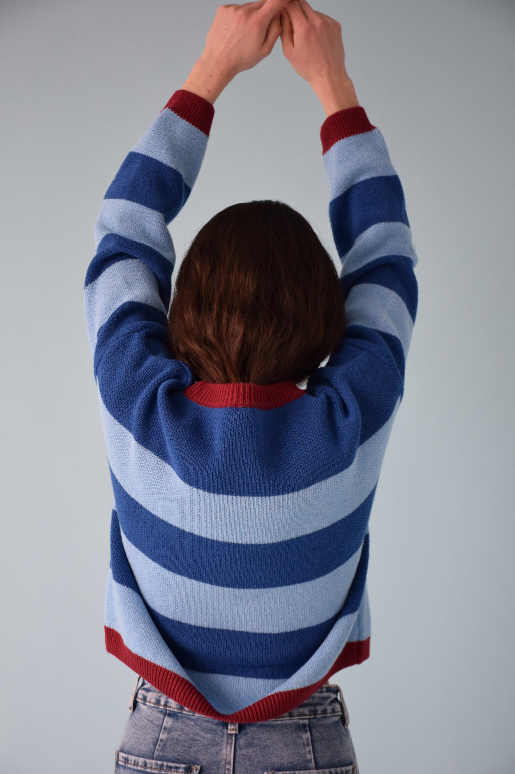 Alexia Blue Stripes Sweater