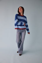 Alexia Blue Stripes Sweater