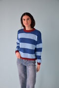 Alexia Blue Stripes Sweater