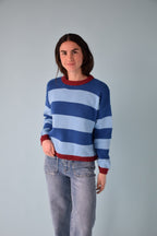 Alexia Blue Stripes Sweater