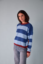 Alexia Blue Stripes Sweater