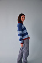 Alexia Blue Stripes Sweater