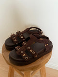 Sandalias marrones
