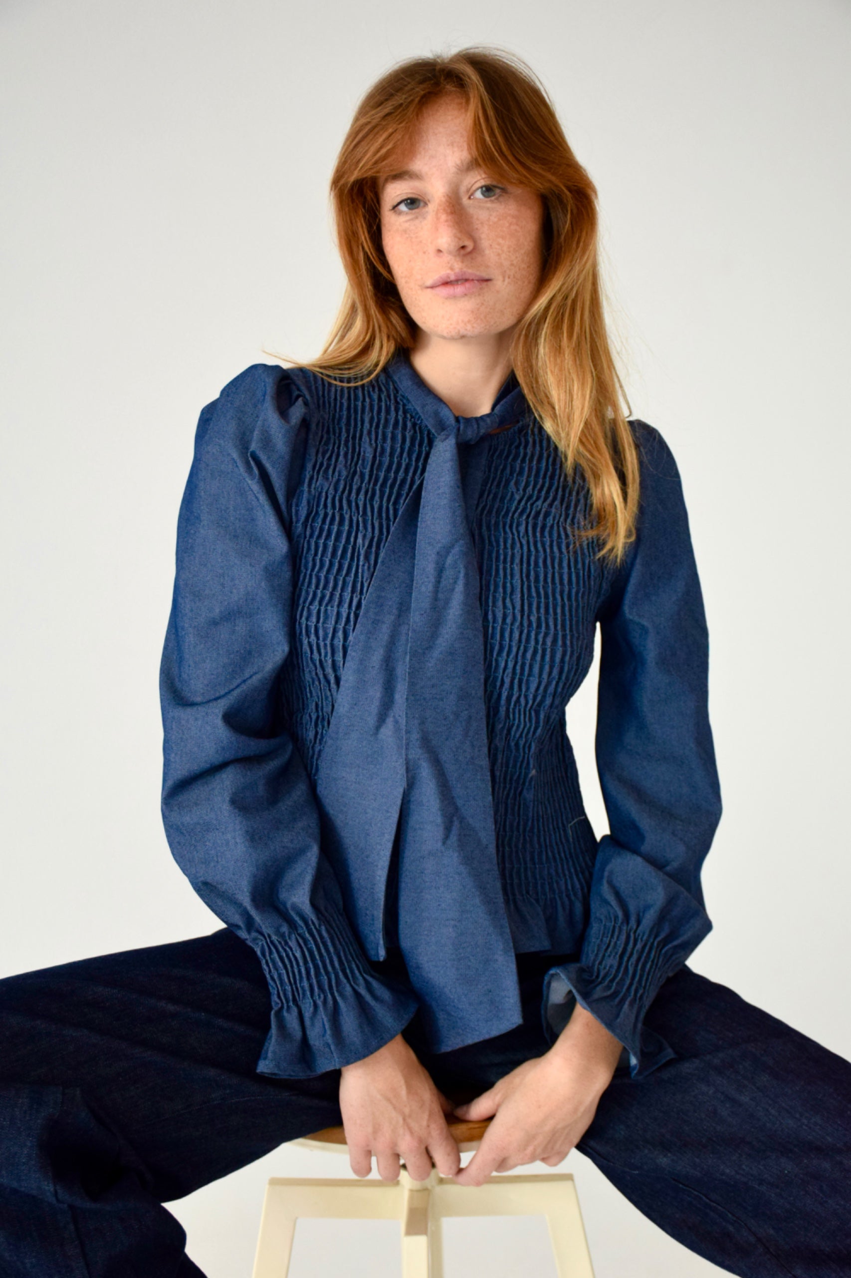 Blusa Denim Lazo Chía