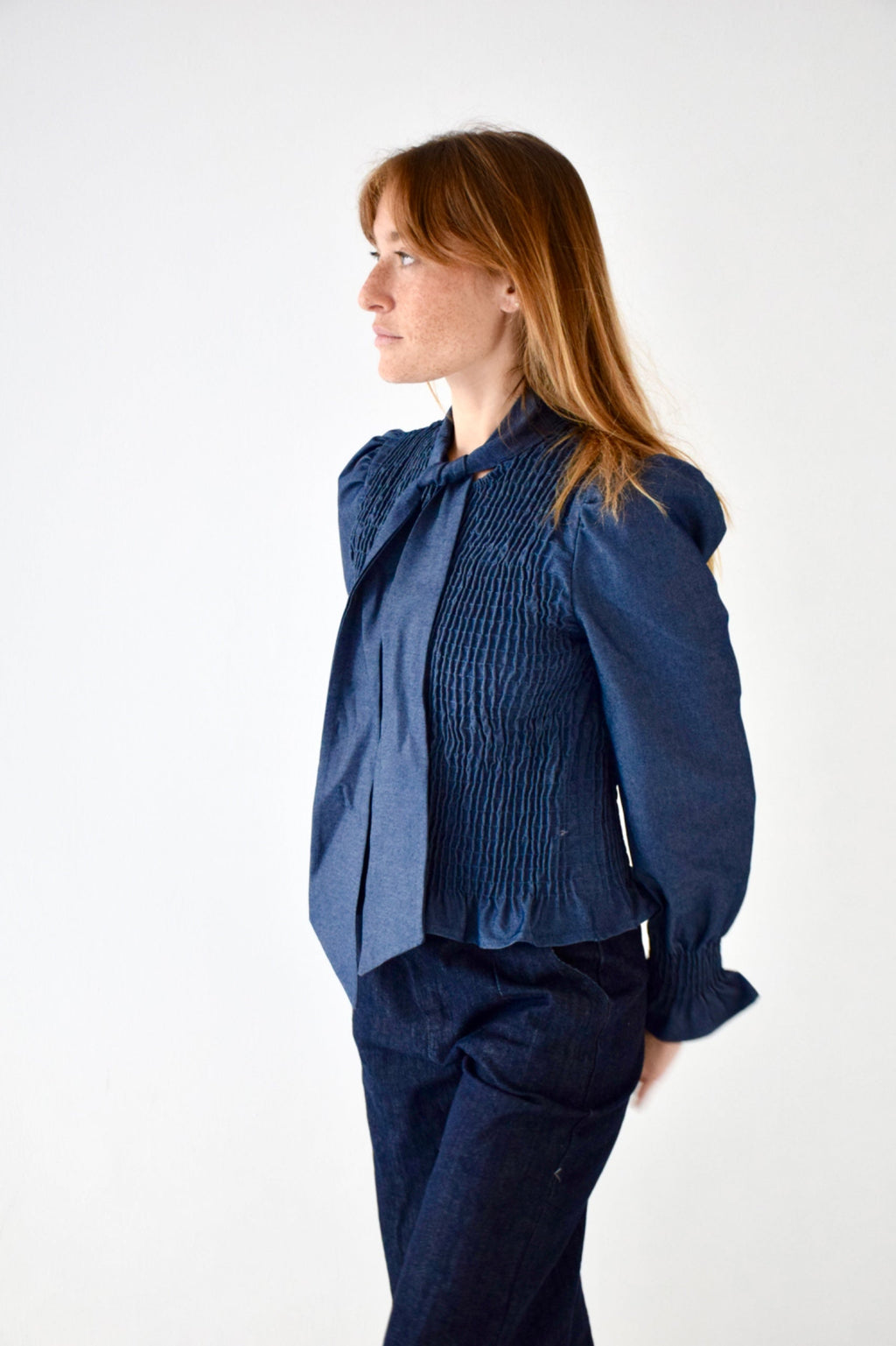 Blusa Denim Lazo Chía
