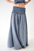 Lea Skirt Navy Vichy Checks