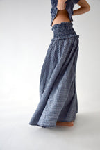 Lea Skirt Navy Vichy Checks