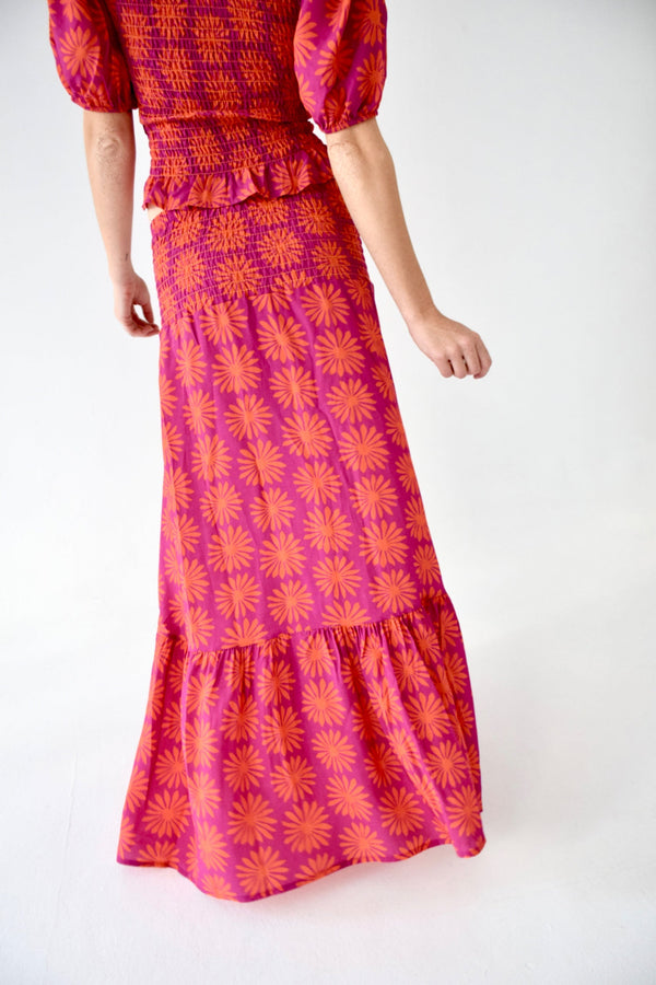 Red And Orange Casiopea Skirt