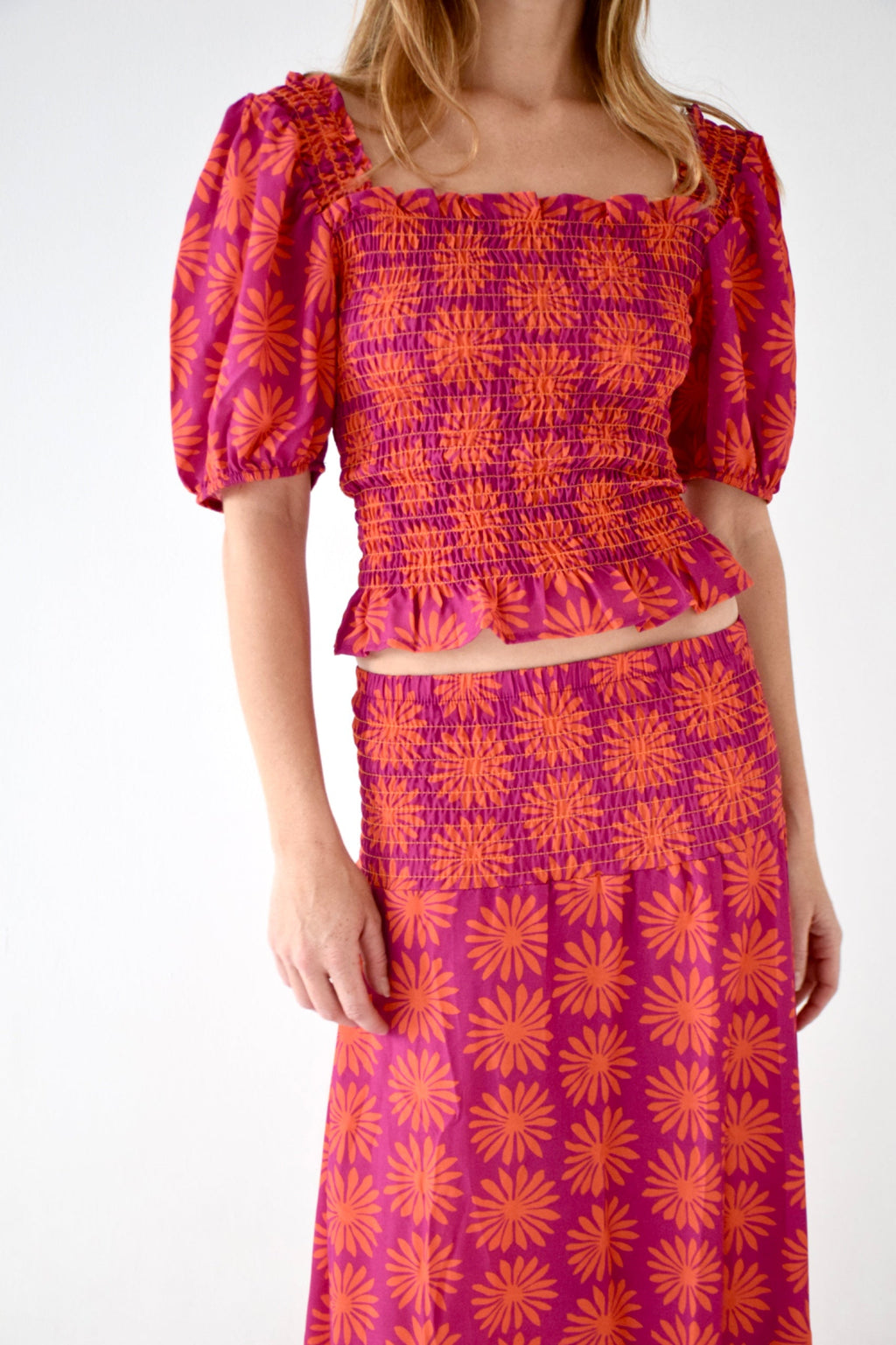Top Casiopea Rojo Y Naranja