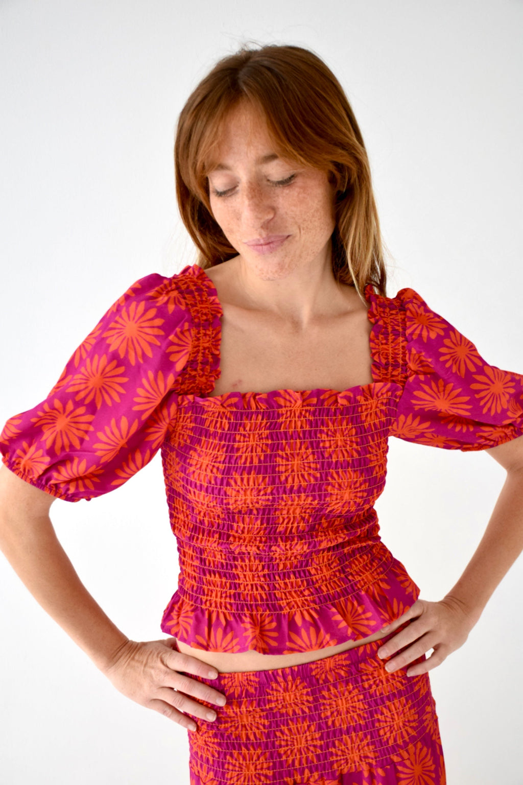 Top Casiopea Rojo Y Naranja