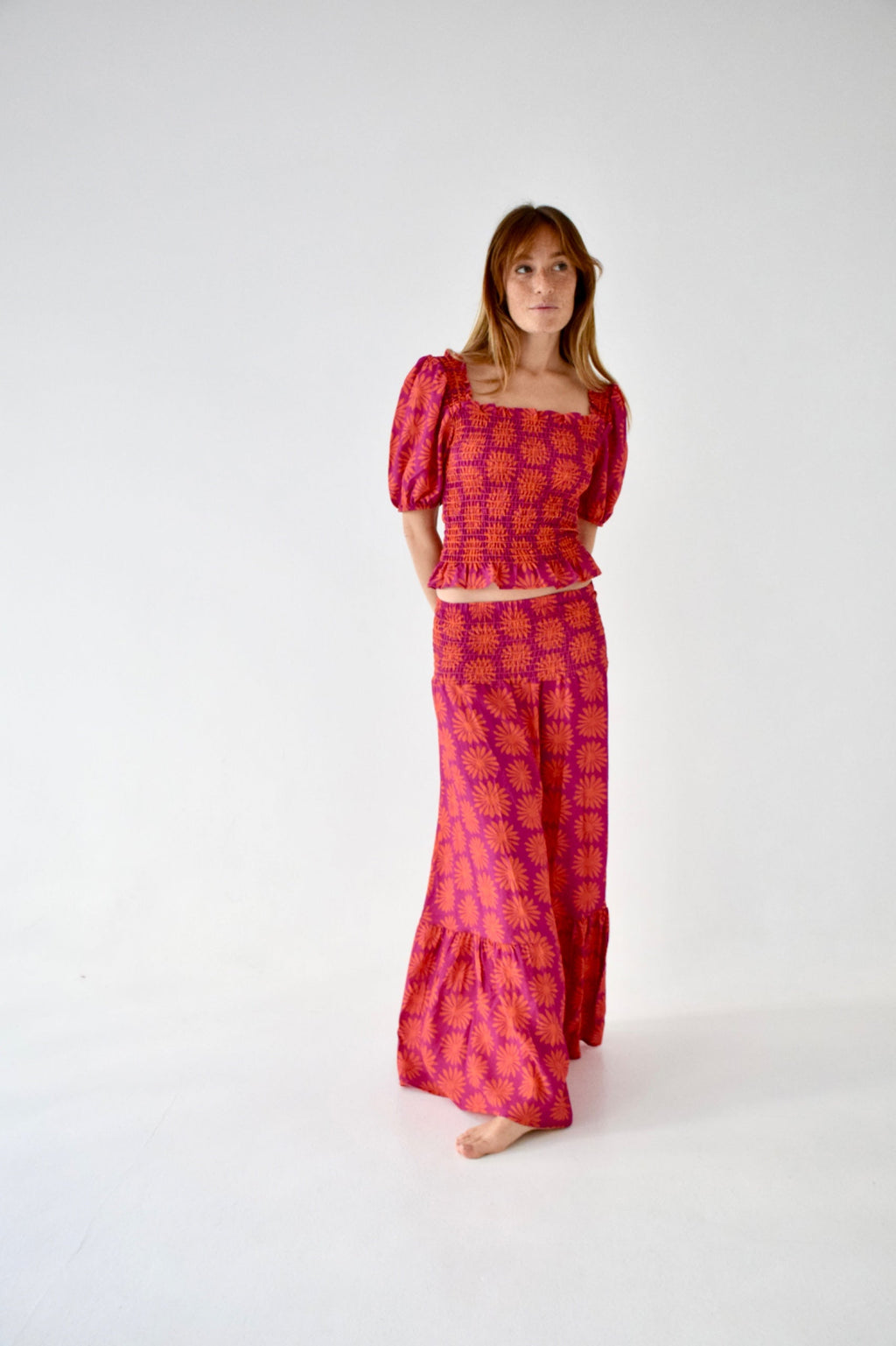 Top Casiopea Rojo Y Naranja