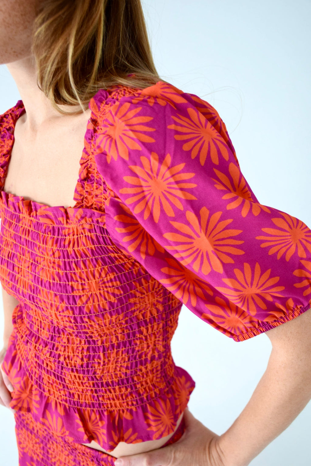 Top Casiopea Rojo Y Naranja